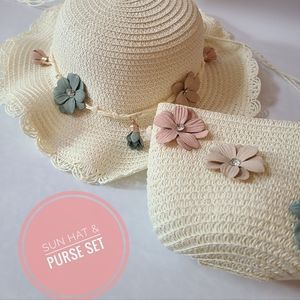 Girls Sun Hat & Purse Set